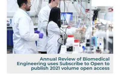 Annual Review of Biomedical Engineering uses Subscribe to Open to publish 2021 volume open access